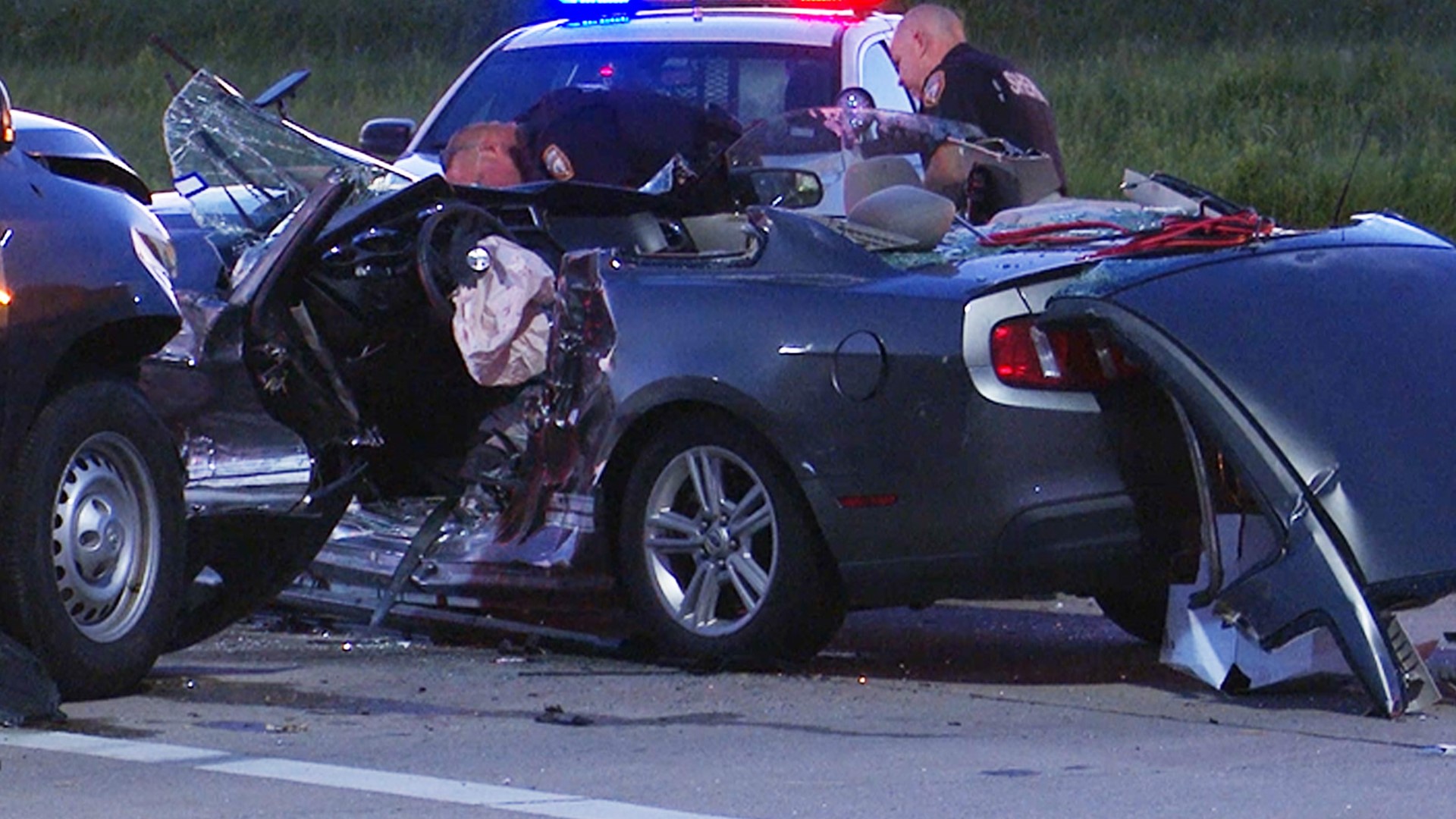 The wreck happened on Mason at Katy Briar, northeast of Katy, on Tuesday evening.