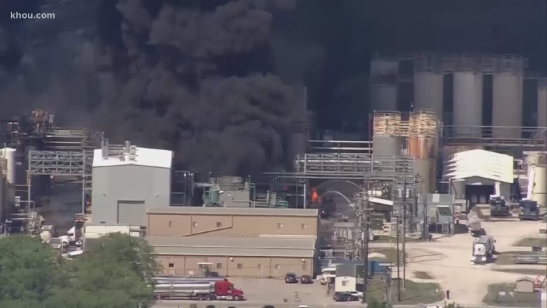 KMCO has decided to lay off dozens of employees about a month after the Crosby chemical plant caught fire in an explosion. One person died in that fire.