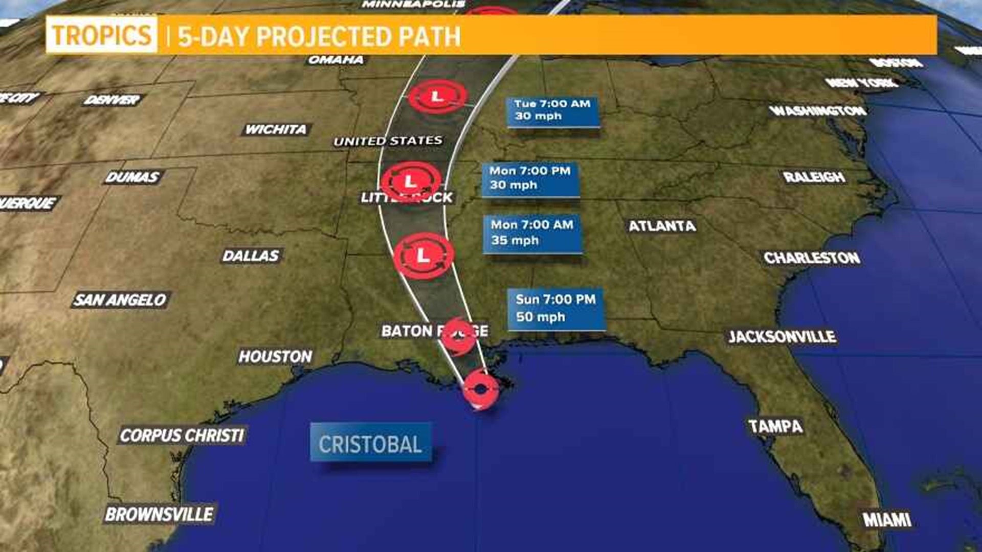 Tropical Storm Cristobal Louisiana updates: Watch live | khou.com