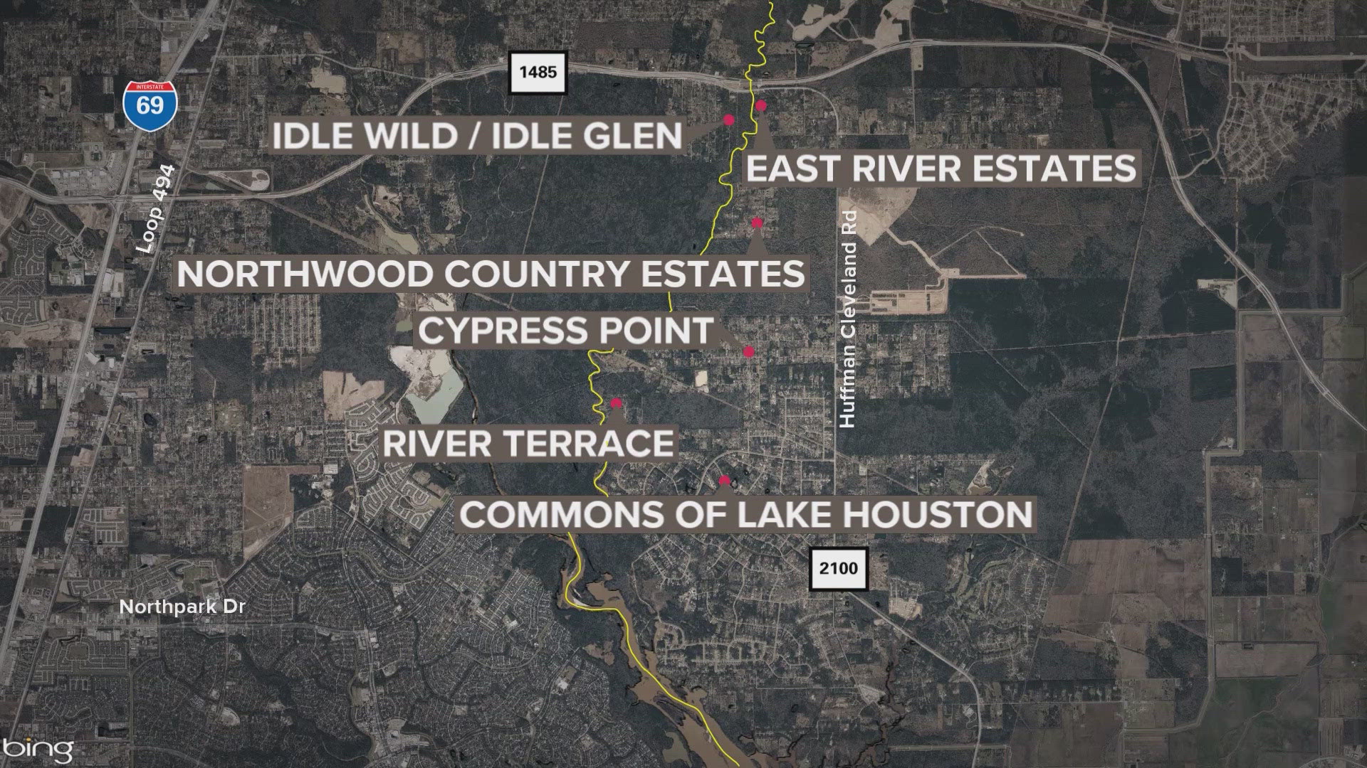 Mandatory and voluntary evacuation orders were given to residents along both forks of the San Jacinto River.