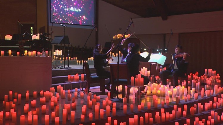 Houston musicians hold candlelight concert to raise money for those impacted by the war in Ukraine