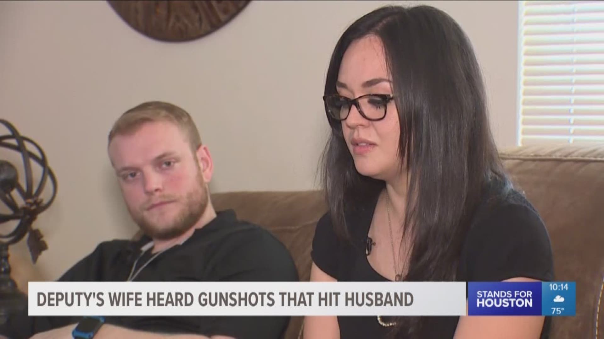 It's been almost a month since Pct 4 Deputy Christopher Gaines was gunned down while responding to a call in Atascocita and for the first time his wife, who heard the gunshots, is sharing her side of the story.