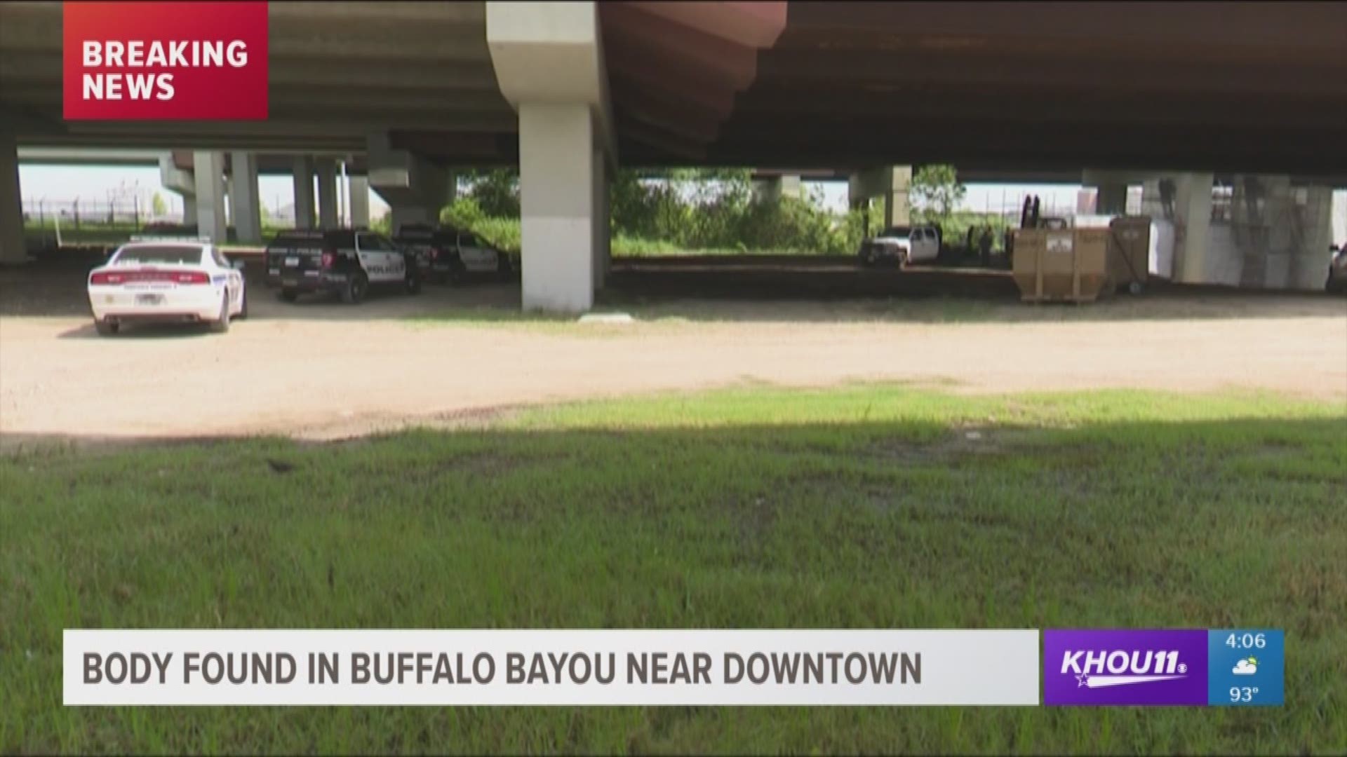 A man's body has been found in Buffalo Bayou. The body was discovered under the Eastex Freeway just northeast of downtown Houston. 