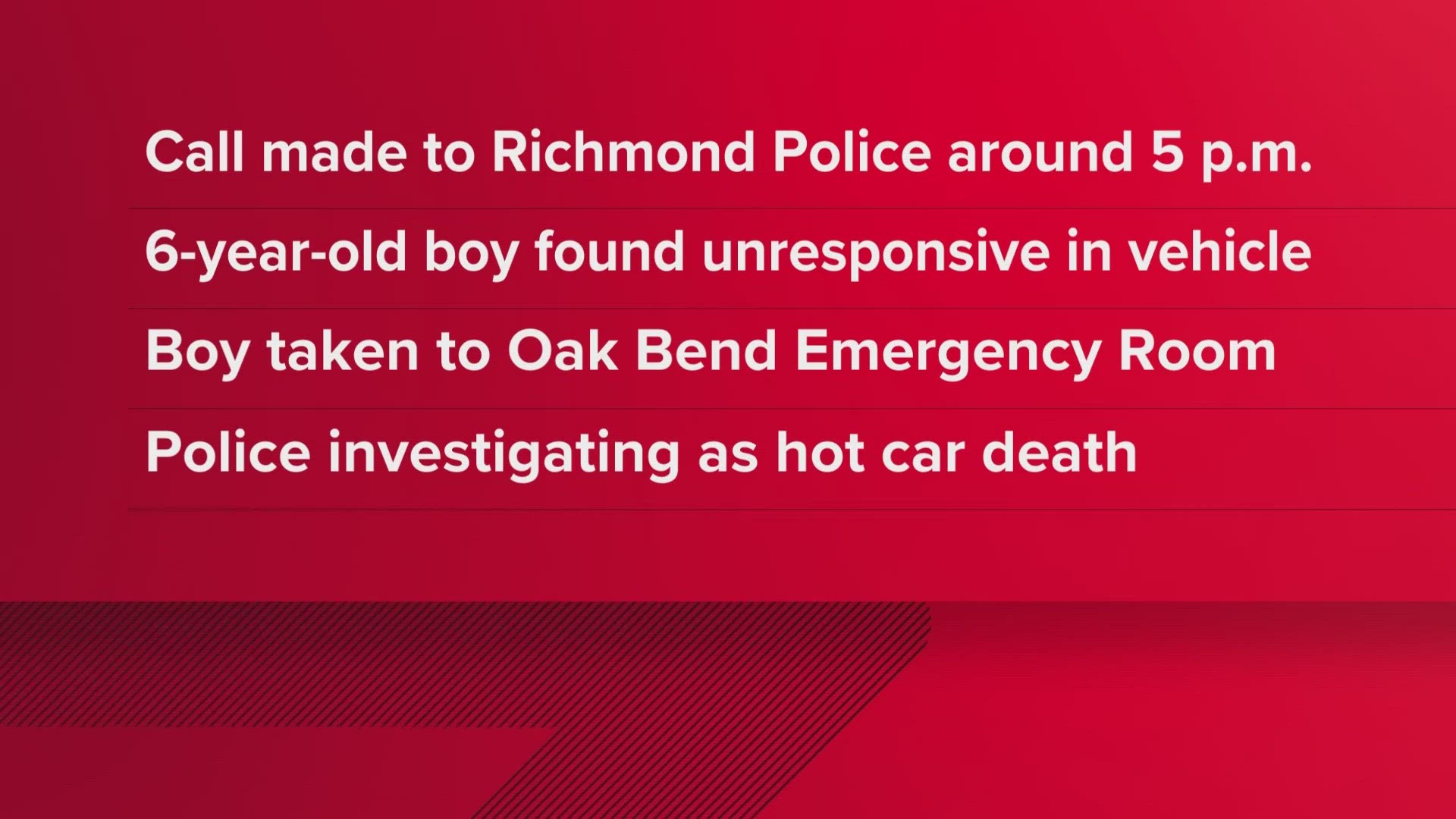 Child dead after found unresponsive in car | Richmond, Texas news ...