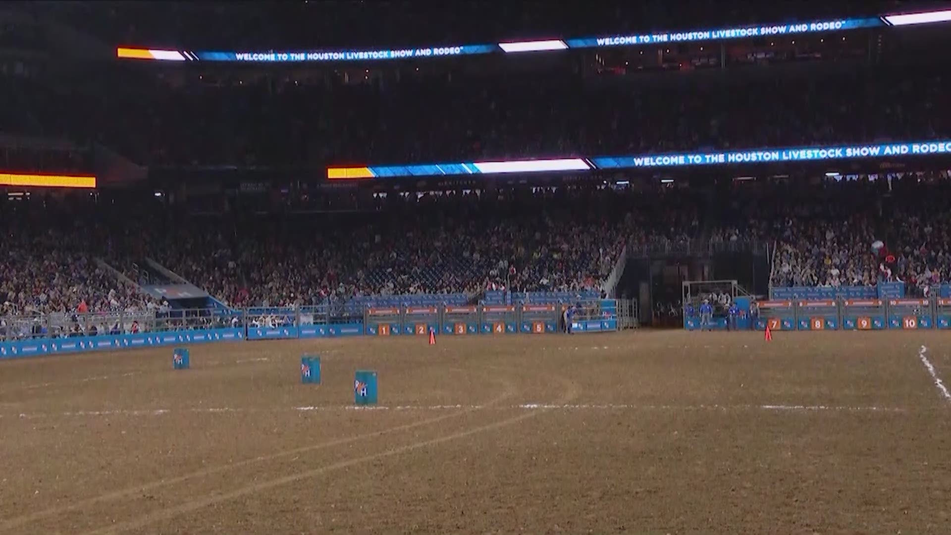 The chuck wagon races at RodeoHouston are always exciting. They take place after the rodeo competition and before the concert.