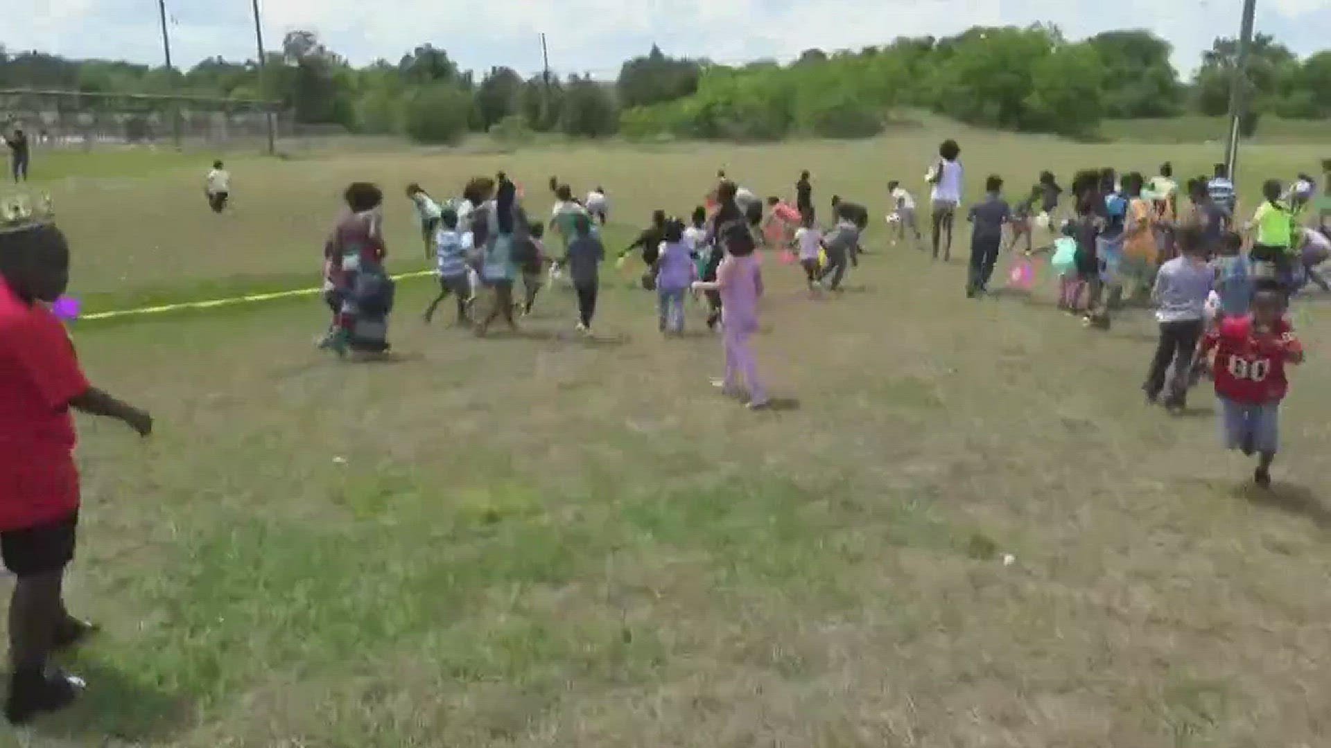 Thousands of kids took part in the Easter egg hunt sponsored by the Lighthouse Church of Houston on Saturday.