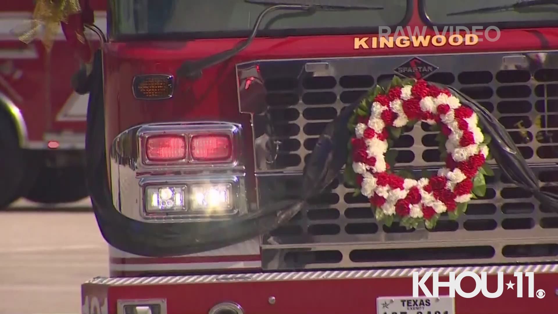 Houston firefighter Jerry Pacheco, who died after a hard-fought battle with COVID-19, was honored with a funeral service Saturday at First Baptist Church.