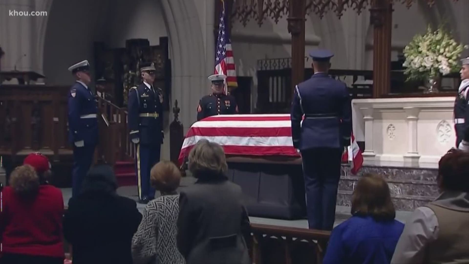 President George H.W. Bush arrived in Houston Wednesday where he lies in repose at St. Martin's Episcopal Church, plus more top stories on KHOU 11 News at 10.