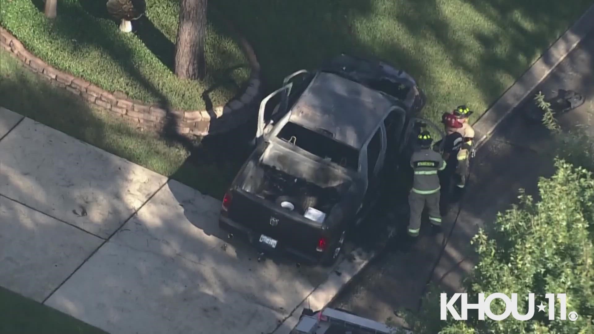Truck explodes as driver refills butane lighter while smoking in