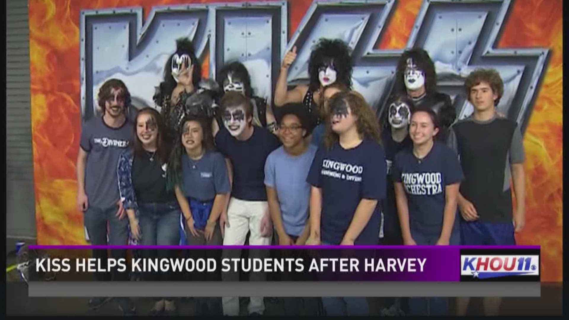 KISS helped raise awareness of a fundraiser for Kingwood High School students who lost so much during Harvey.