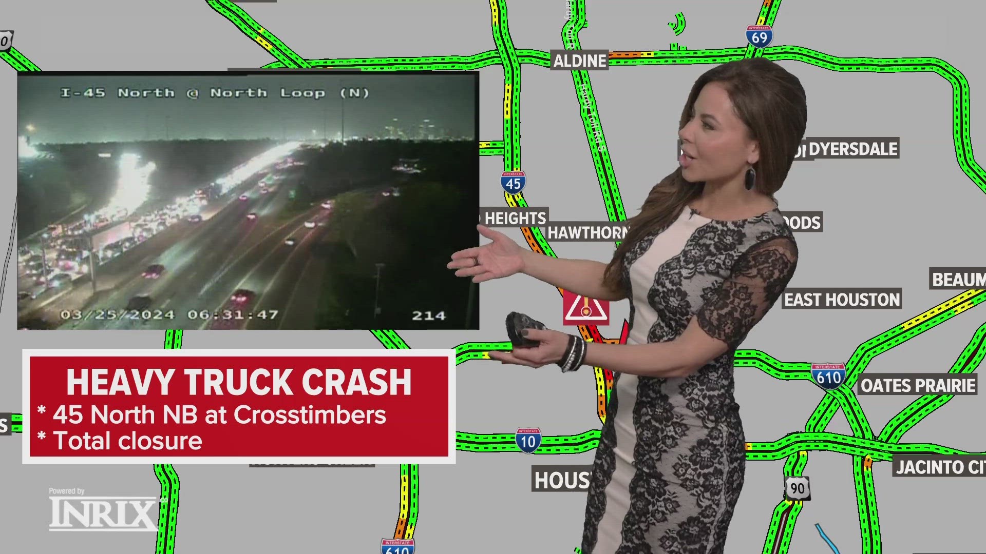Houston, Texas traffic: Crash on North Freeway near Loop | khou.com