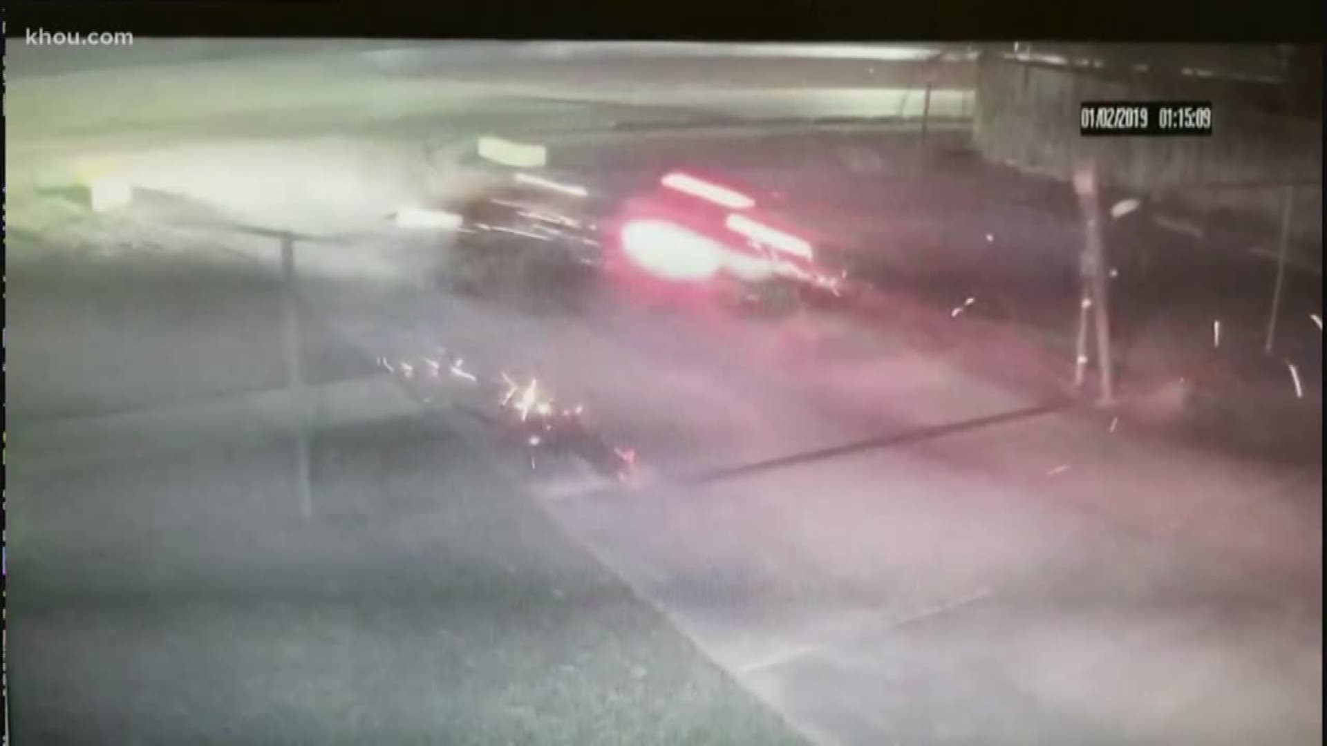 Video shows car thieves ramming through a fire station gate and stealing a paramedic's car on Little York near Homestead.