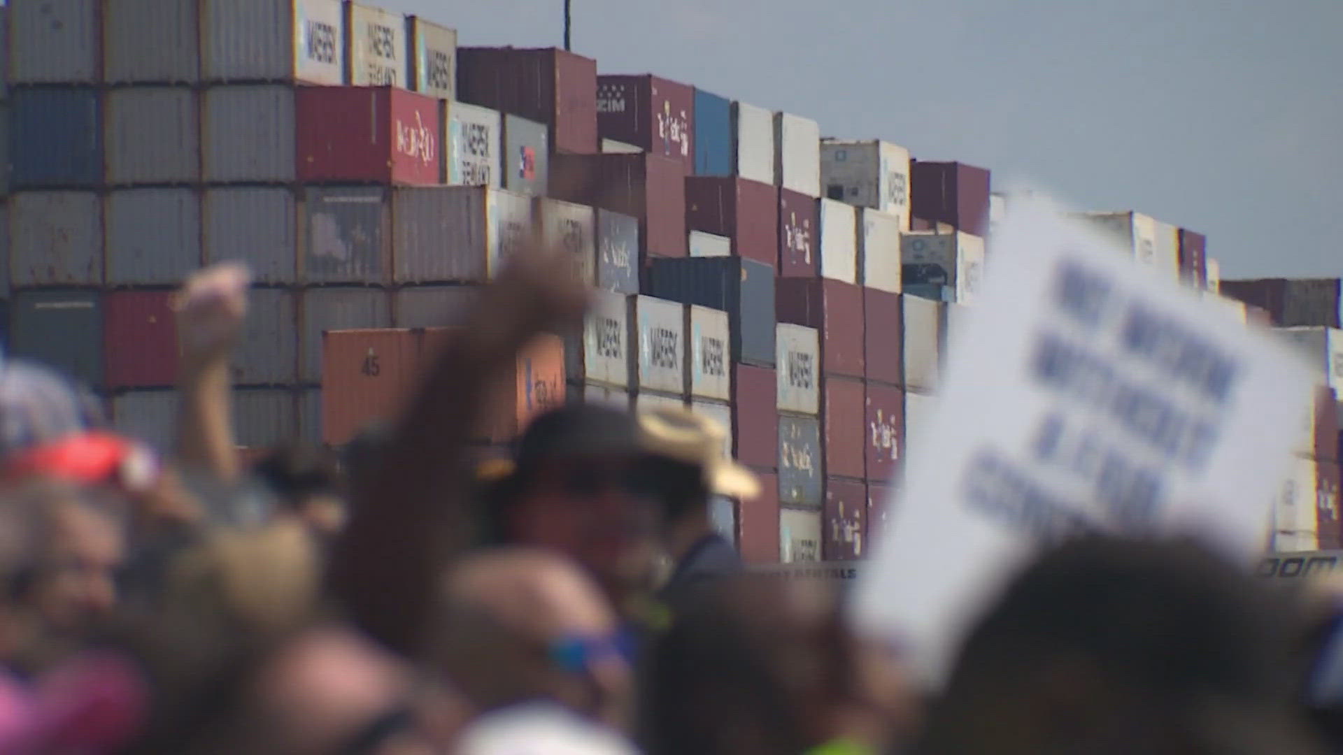 The strike impacts tens of thousands of workers at 14 different ports, including along the Gulf Coast.