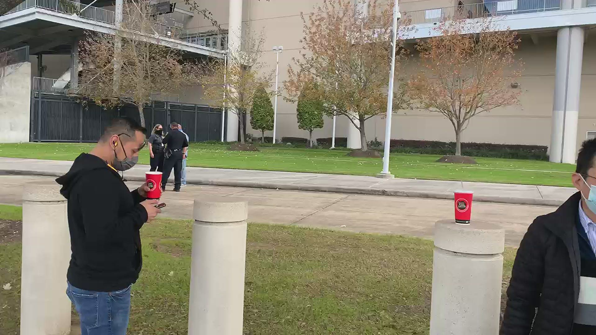 Fans gathered Monday at NRG Park to demand Deshaun Watson stay in Houston after reports surfaced of the quarterback trying to force a trade.