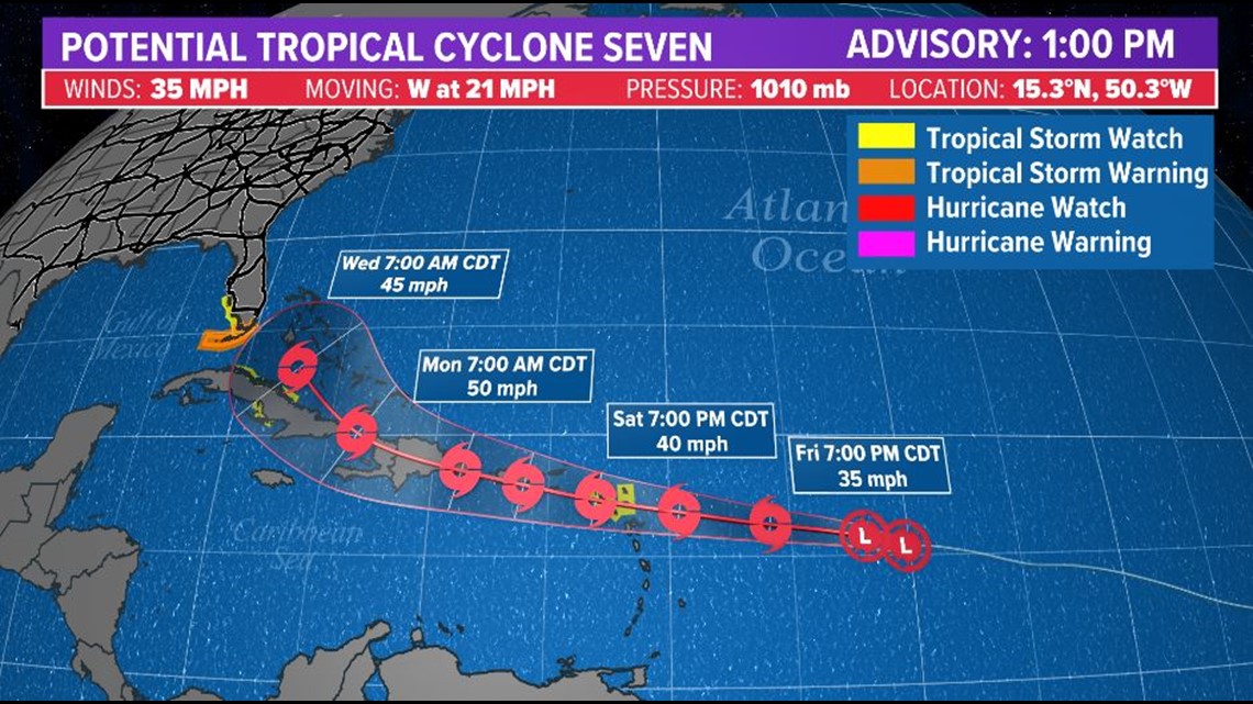 Tropical Update: Potential Tropical Cyclone 7 Could Become Grace 