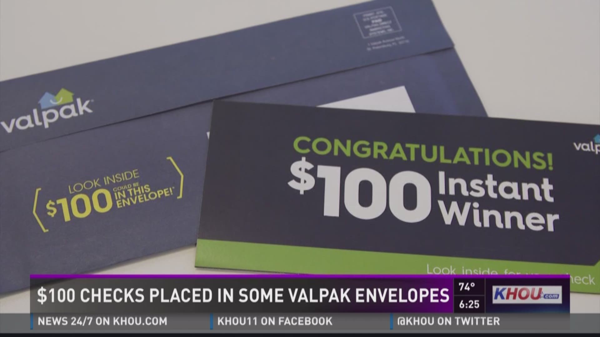 Valpack has hidden $100 dollar checks in those blue envelopes you get in the mail. 