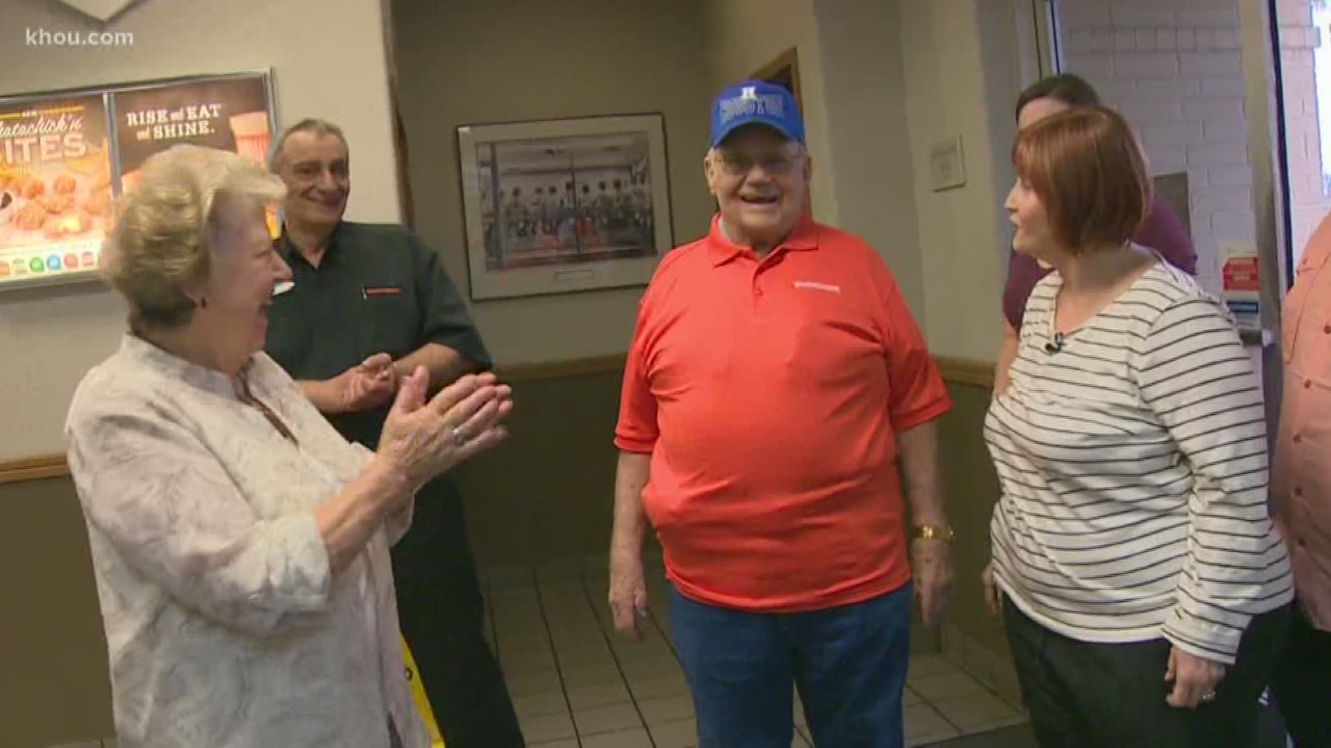 Whataburger helped pull off a fantastic surprise party for one of their favorite customers who turned 90 recently.
