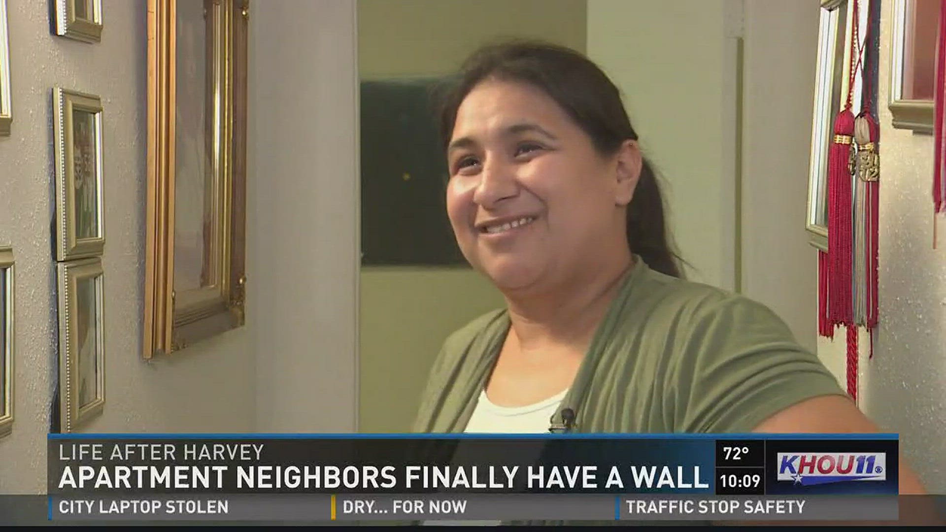 Hurricane Harvey flood victims left without walls between apartments for months finally have privacy. Their landlord delivered repairs after KHOU 11 News got involved.