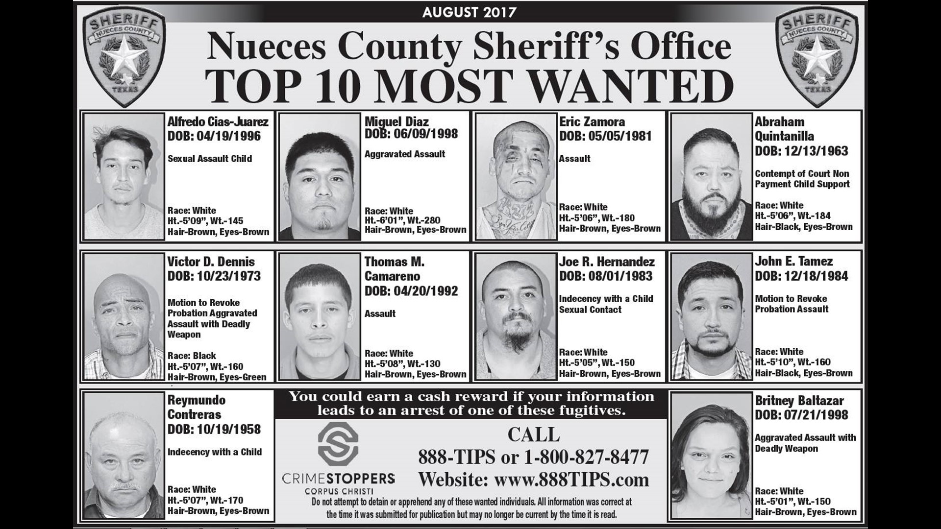 Selena Quintanilla’s brother one of Nueces County's Most Wanted(02)