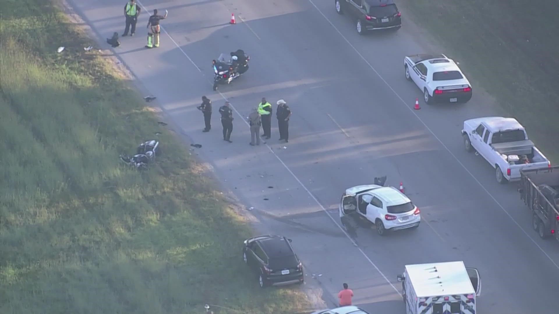 Raw Video Deputy On Motorcycle Involved In Crash In Fort Bend County