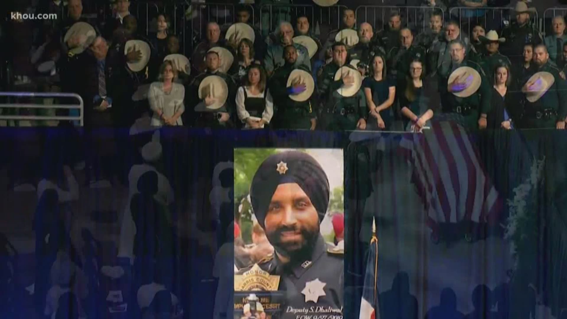 Thousands gathered to celebrate the life of fallen Harris County deputy Sandeep Dahliwal.