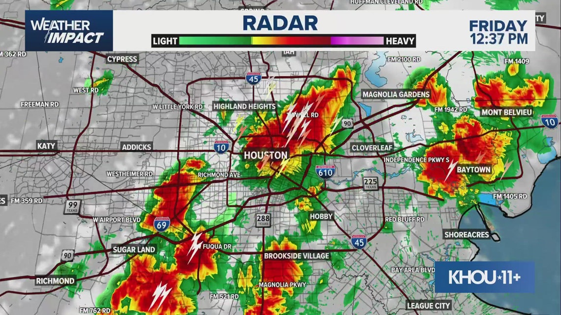 Weather Impact Alert: Storms popping up around the Houston area | khou.com