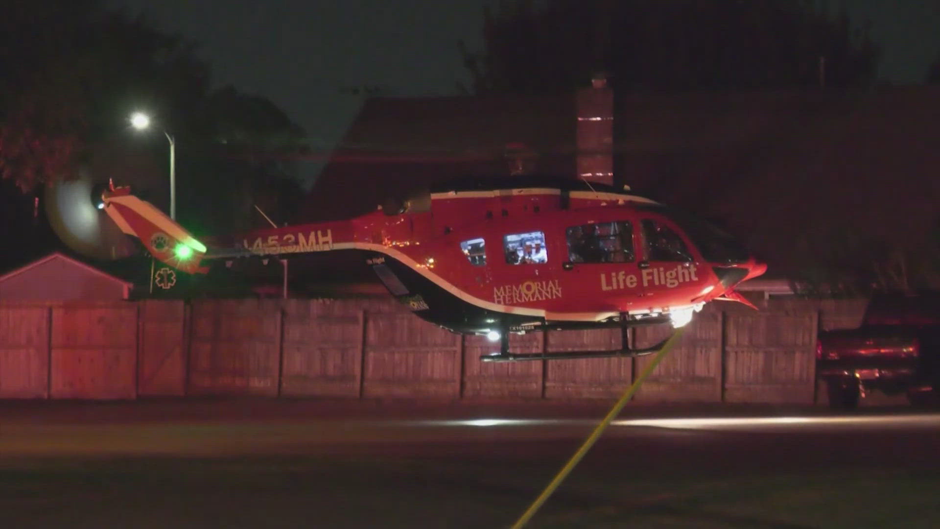 A woman was airlifted by Life Flight after being shot during a disturbance at an apartment early Monday, according to the Deer Park Police Department.