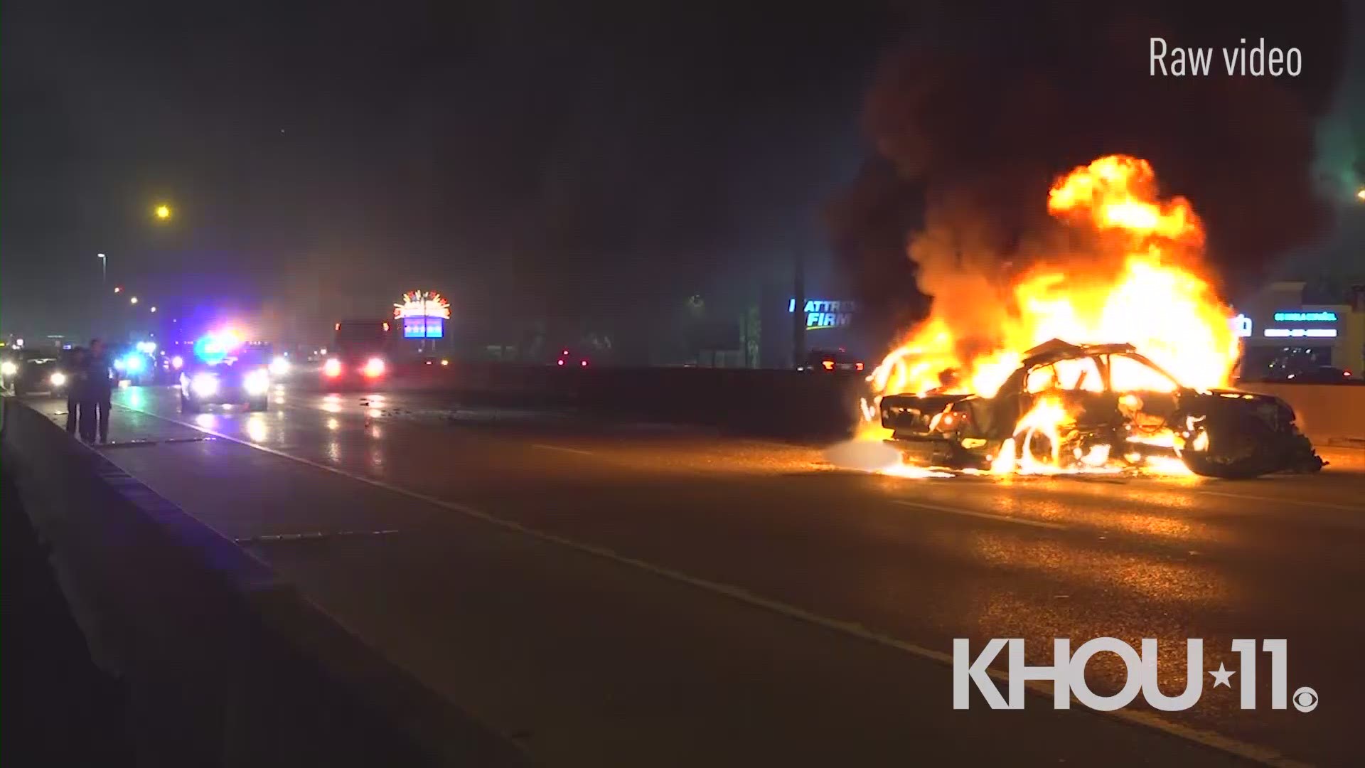 All southbound lanes of I-45 North were shut down early Thursday due to a deadly crash. The incident happened near Tidwell at about 1:20 a.m. As of 4:15 a.m. the freeway remained shut down.