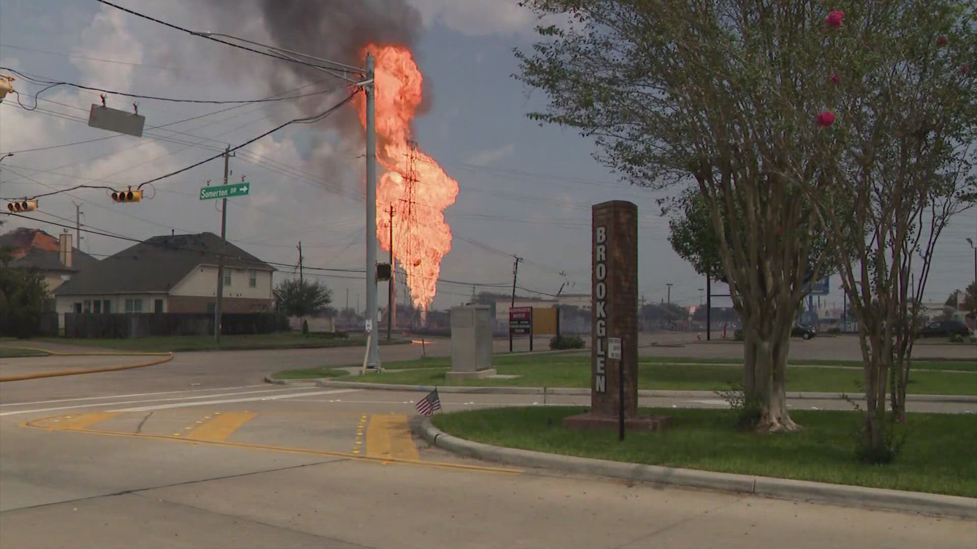 Natural gas liquid is burning from a pipeline owned by Energy Transfer and is impacting both the Deer Park and La Porte areas.