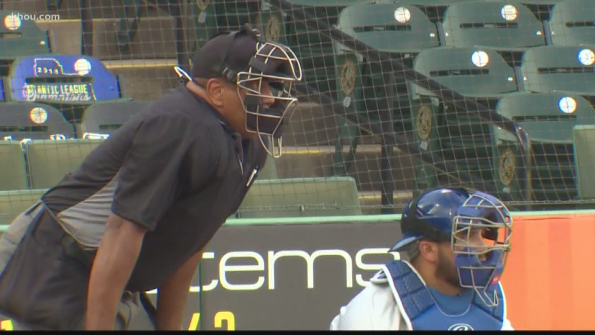 The Sugar Land Skeeters are testing new technology that allows computers to determine balls and strikes during professional baseball games.