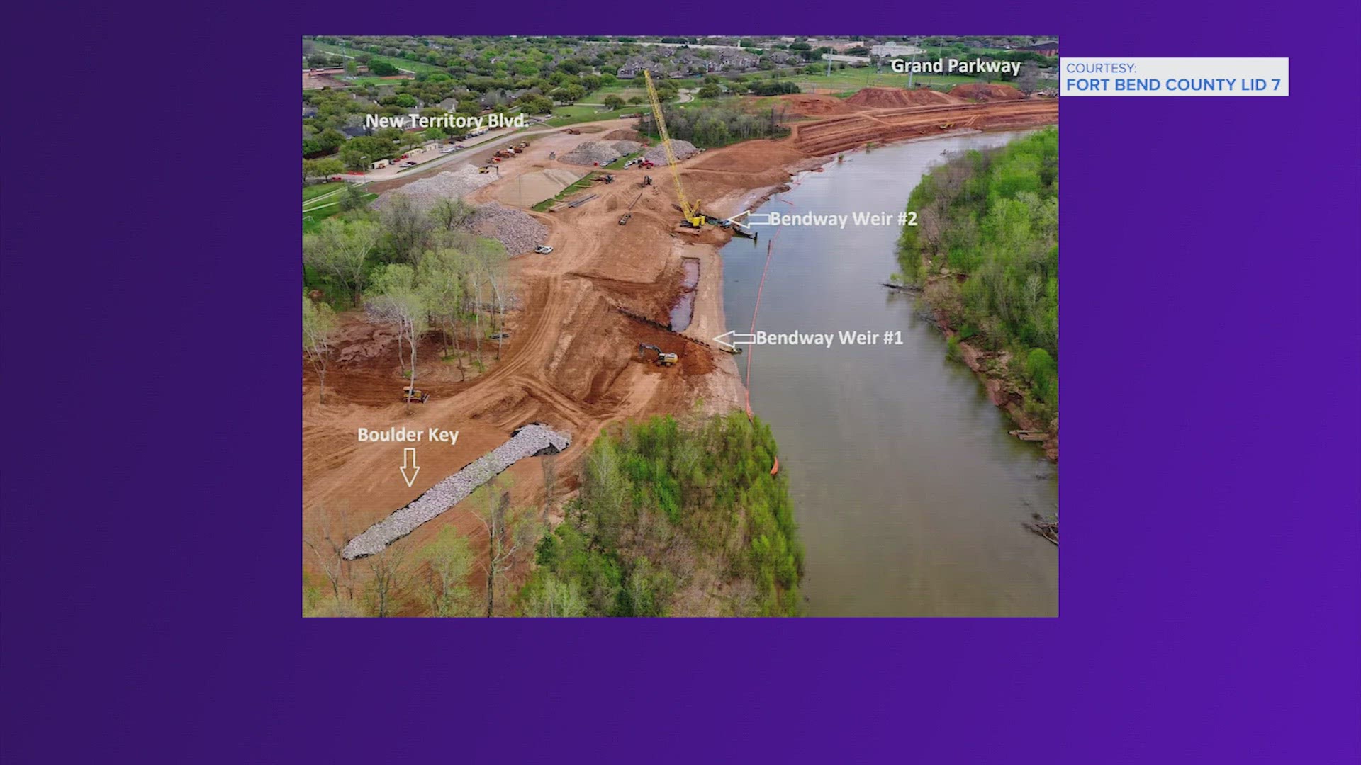 The project aims at tackling erosion found on the banks of the river, much of which happened from past flooding, including Hurricane Harvey.