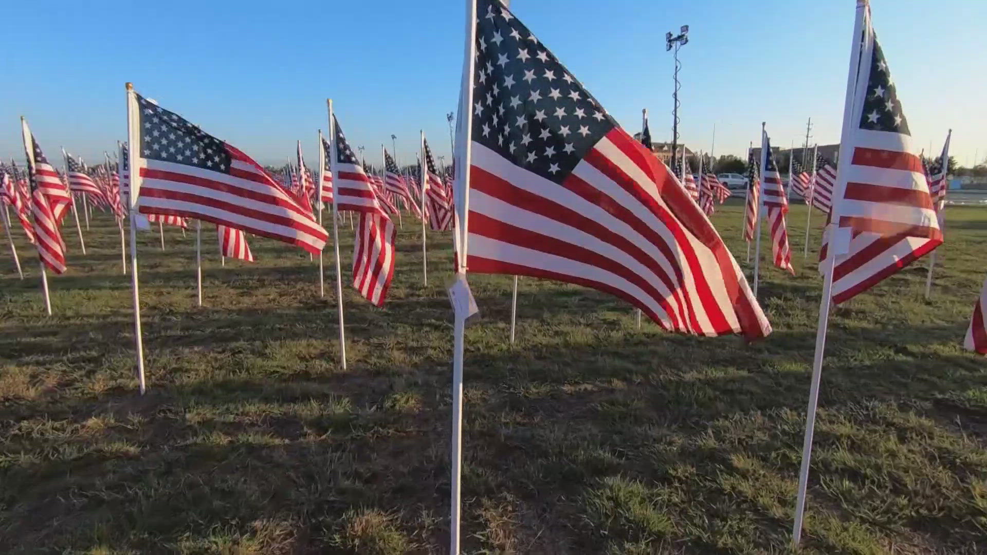 American flags fill Sugar Land field ahead of Veterans Day | khou.com