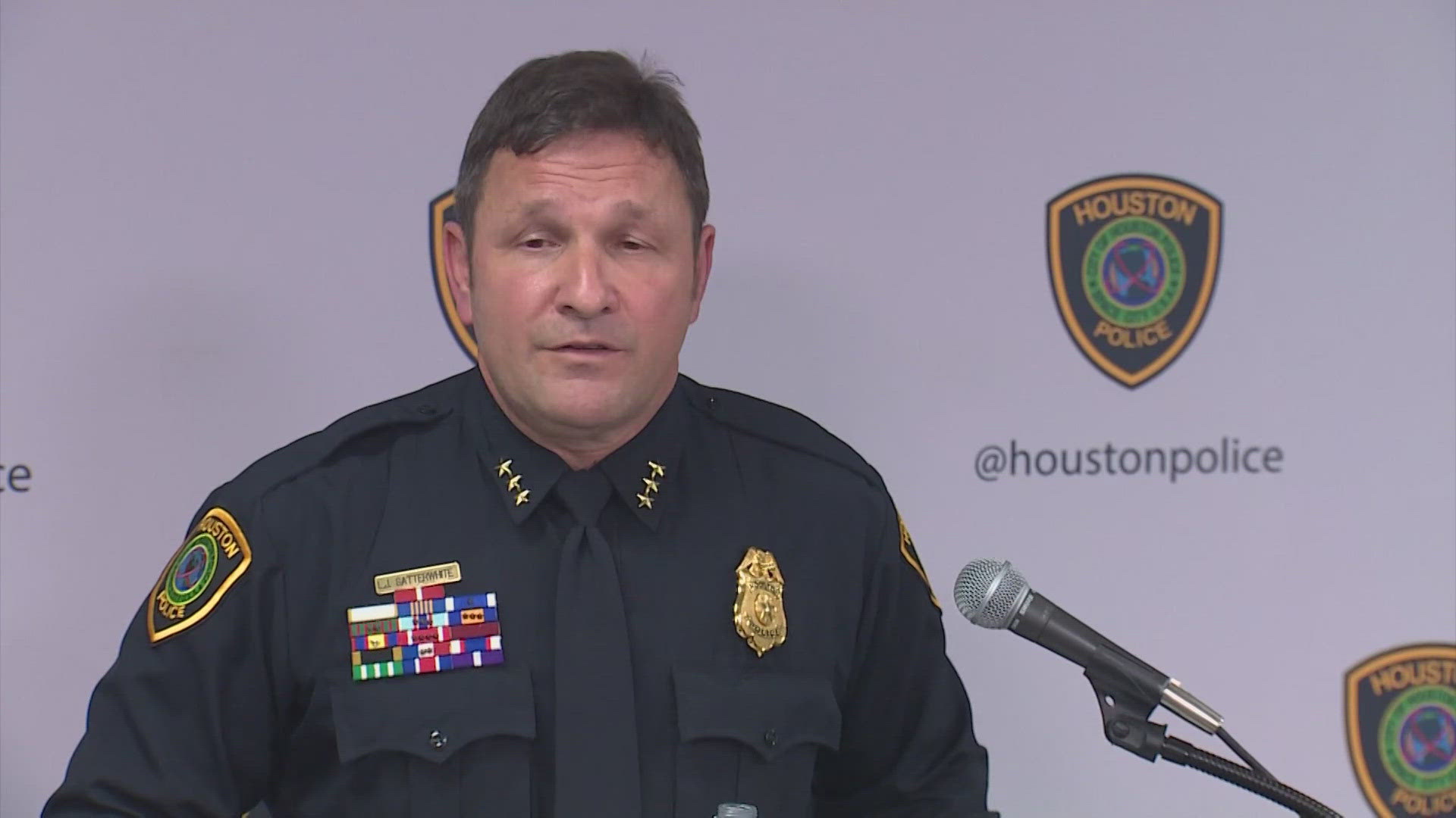 Larry Satterwhite was announced as the Houston Police Department's acting police chief after Troy Finner retired on Tuesday, May 7.
