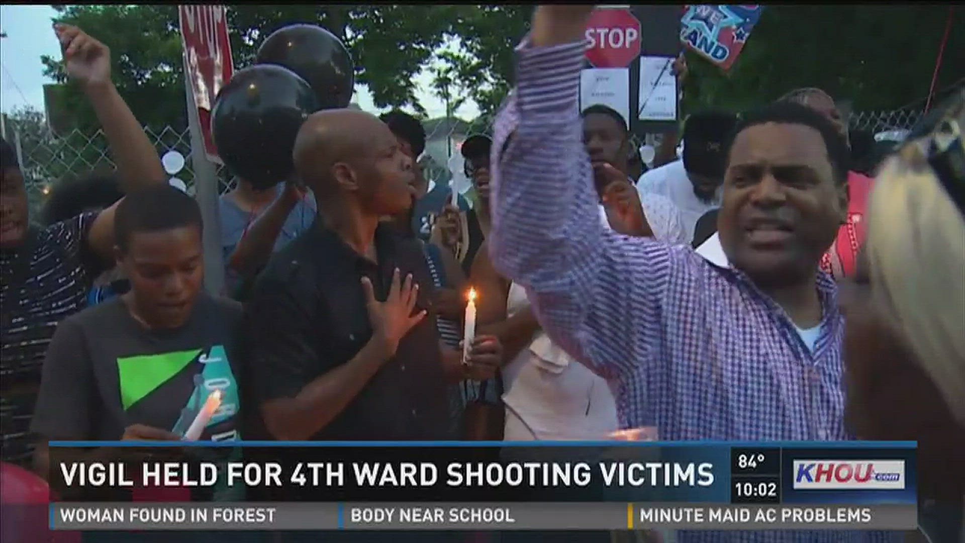 A vigil was held Tuesday night for three victims who were killed during a shooting in the Fourth Ward on the 4th of July.