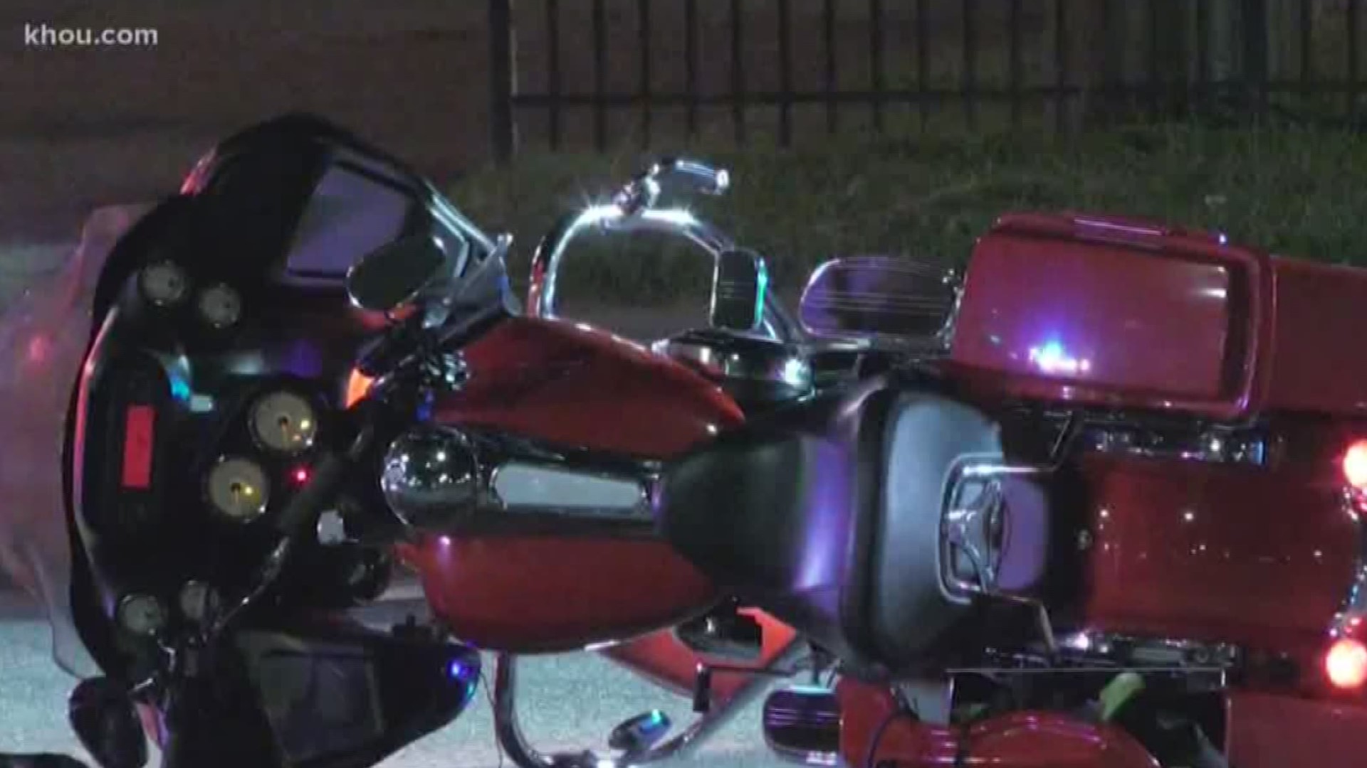 A motorcyclist is fighting for his life at the hospital after crashing his bike near the scene of Galveston’s Lone Star Rally.