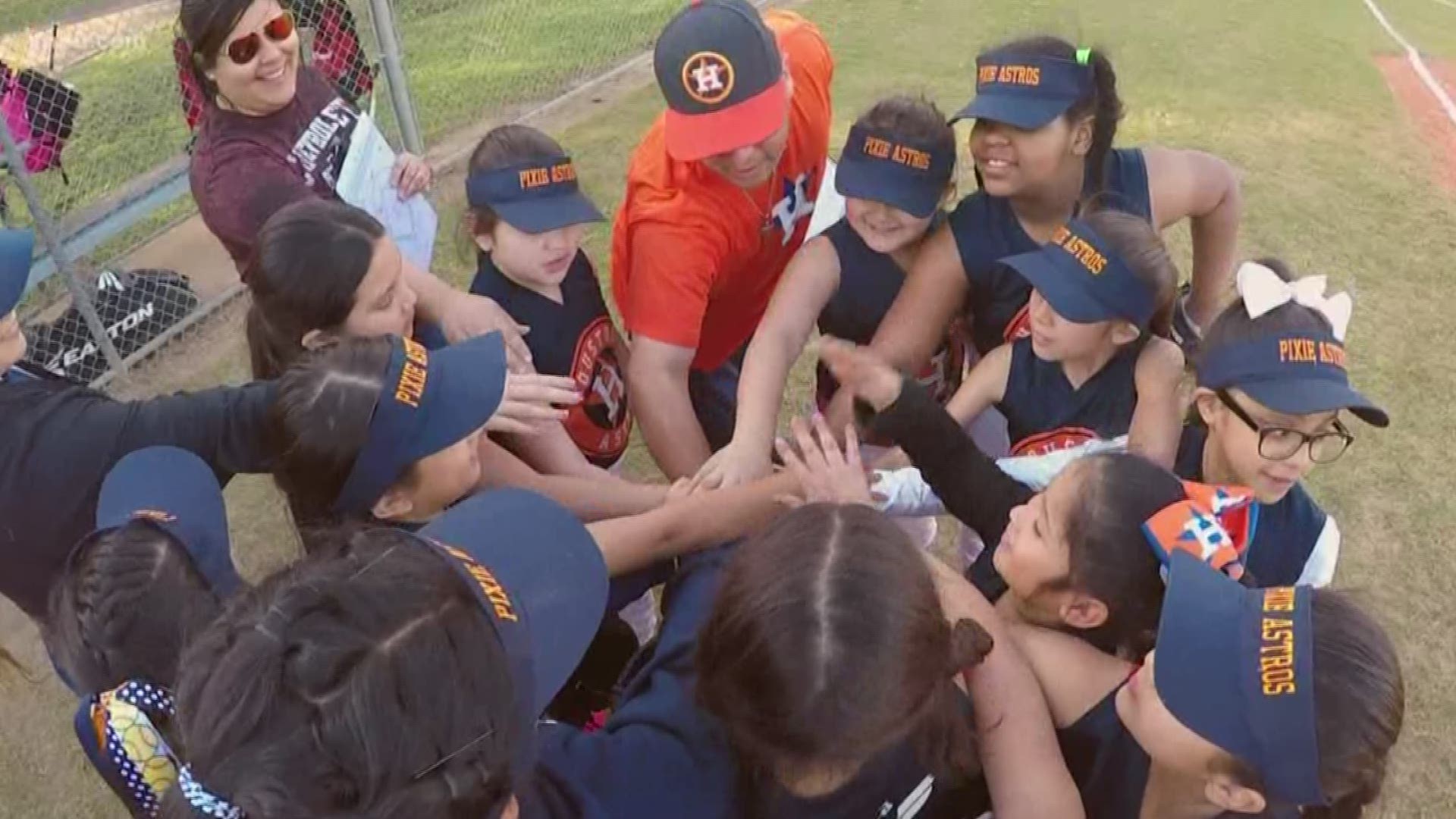 A little league team is thriving thanks to the Houston Astros. But it's a group of girls who are knocking it out of the park.