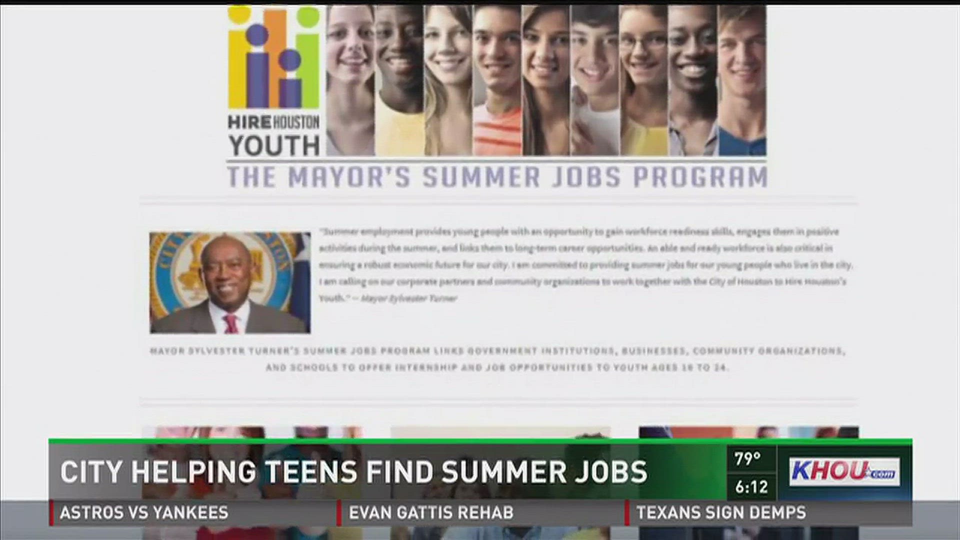 Mayor Turner pushes for more young adult summer jobs