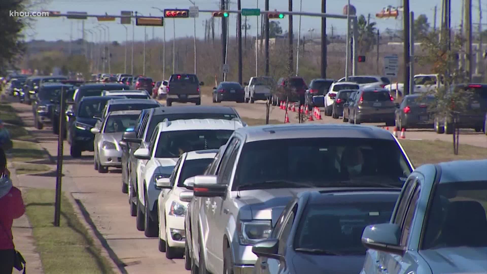 Houston opened its first COVID-19 vaccine clinic Saturday. People were told to register for an appointment by phone only, but the system was quickly overwhelmed.