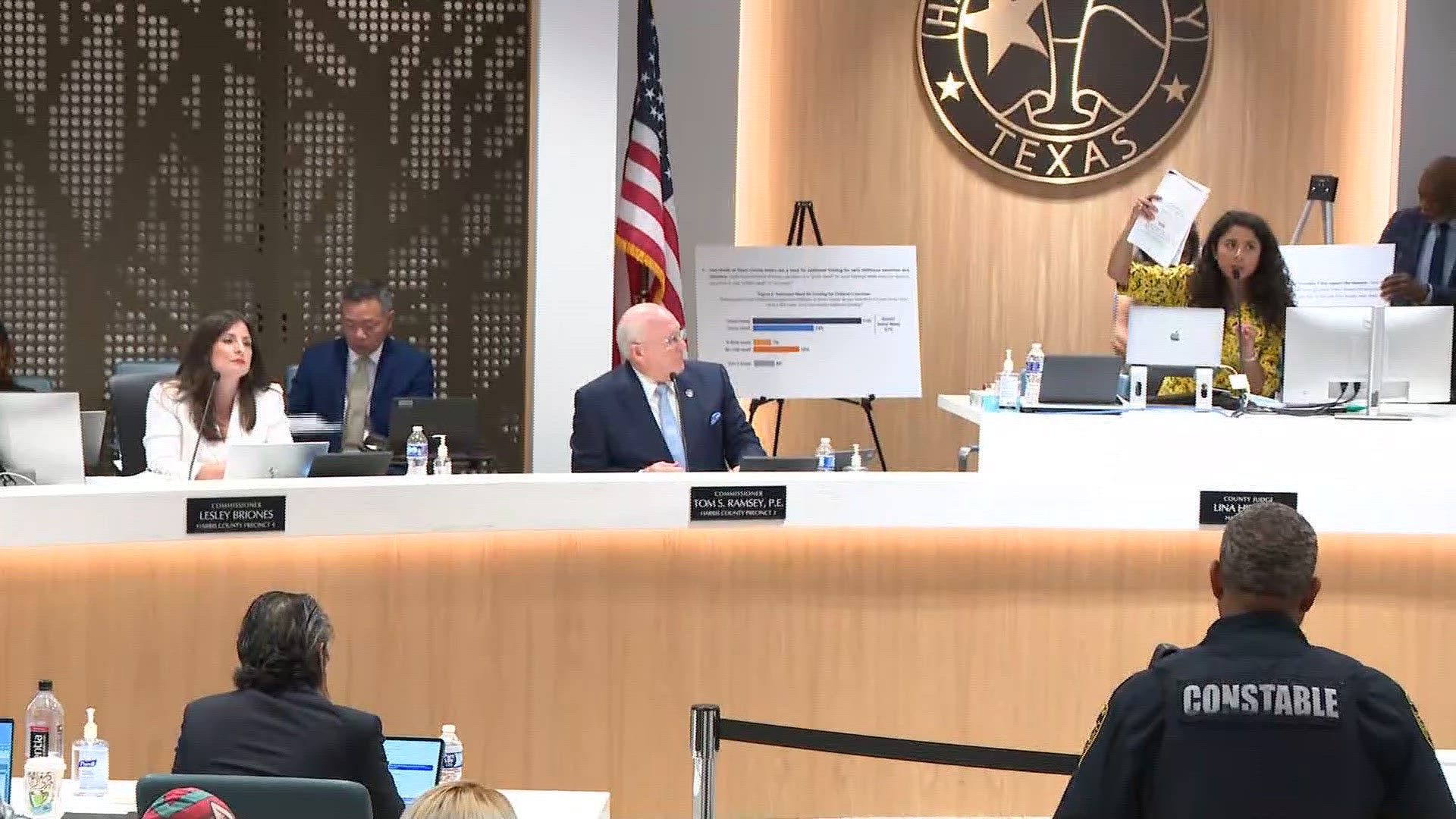 There were tense moments at Harris County Commissioners Court on Thursday as Judge Lina Hidalgo and commissioners were discussing an early childhood program.