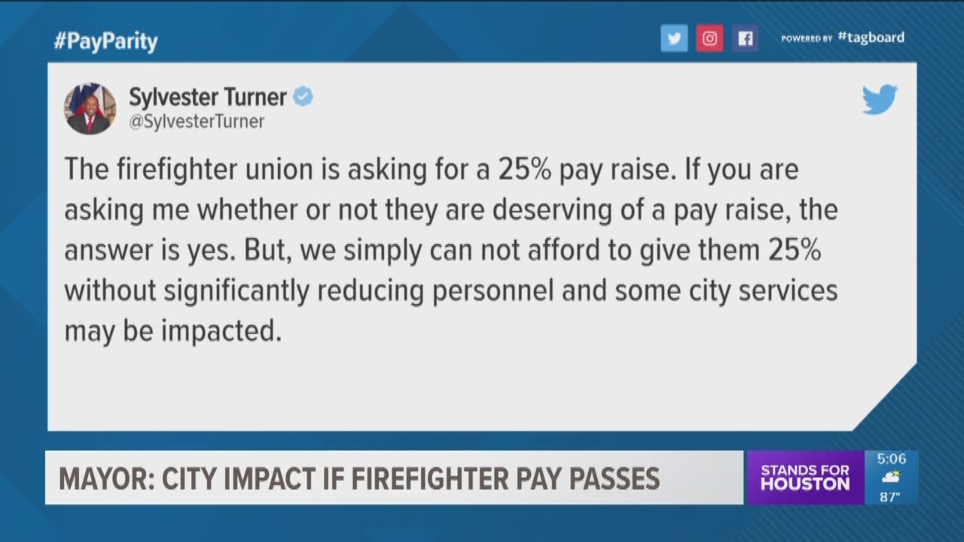 City officials will host a town hall Wednesday afternoon will host a town hall to answer questions regarding pay increase for Houston firefighters. The Houston firefighters union is asking for a 25-percent raise.