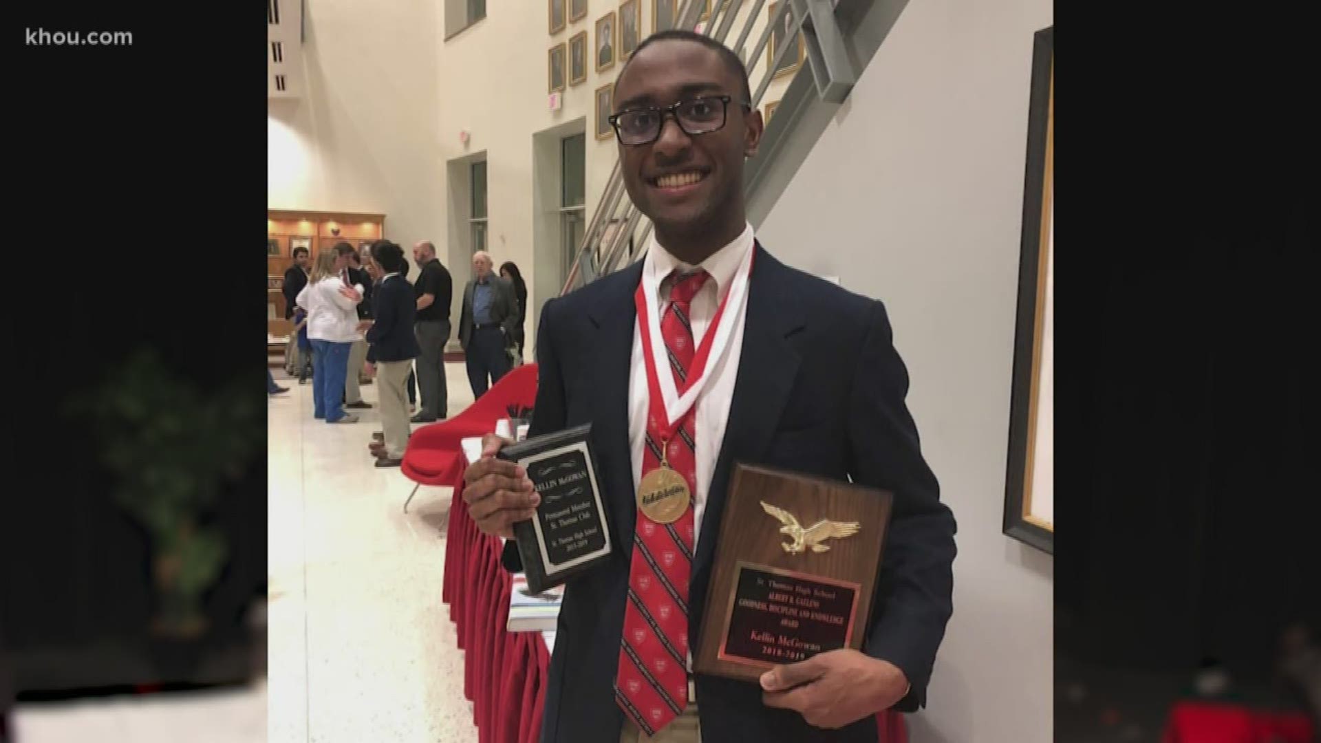 Kellin McGowan is the first black valedictorian at one of Houston's oldest private schools. It's a first for the 119-year old school.