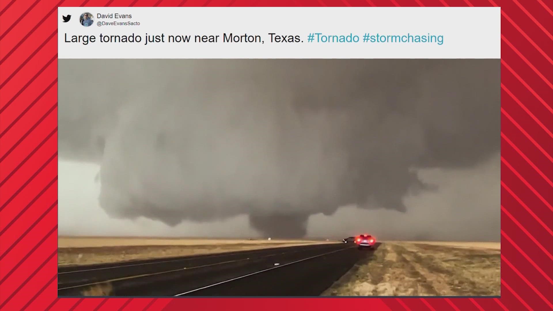 The massive twister was spotted in the Texas Panhandle on Monday, May 23, 2022.