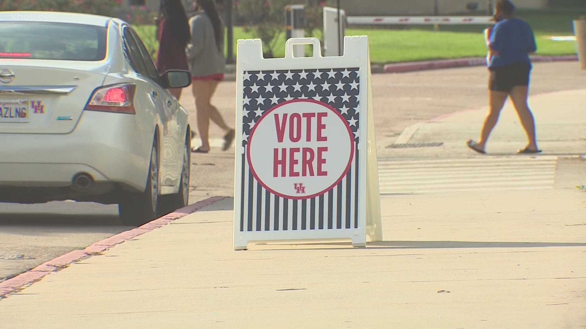 Some already voted at on-campus polling sites while others said they'll vote where they're registered.