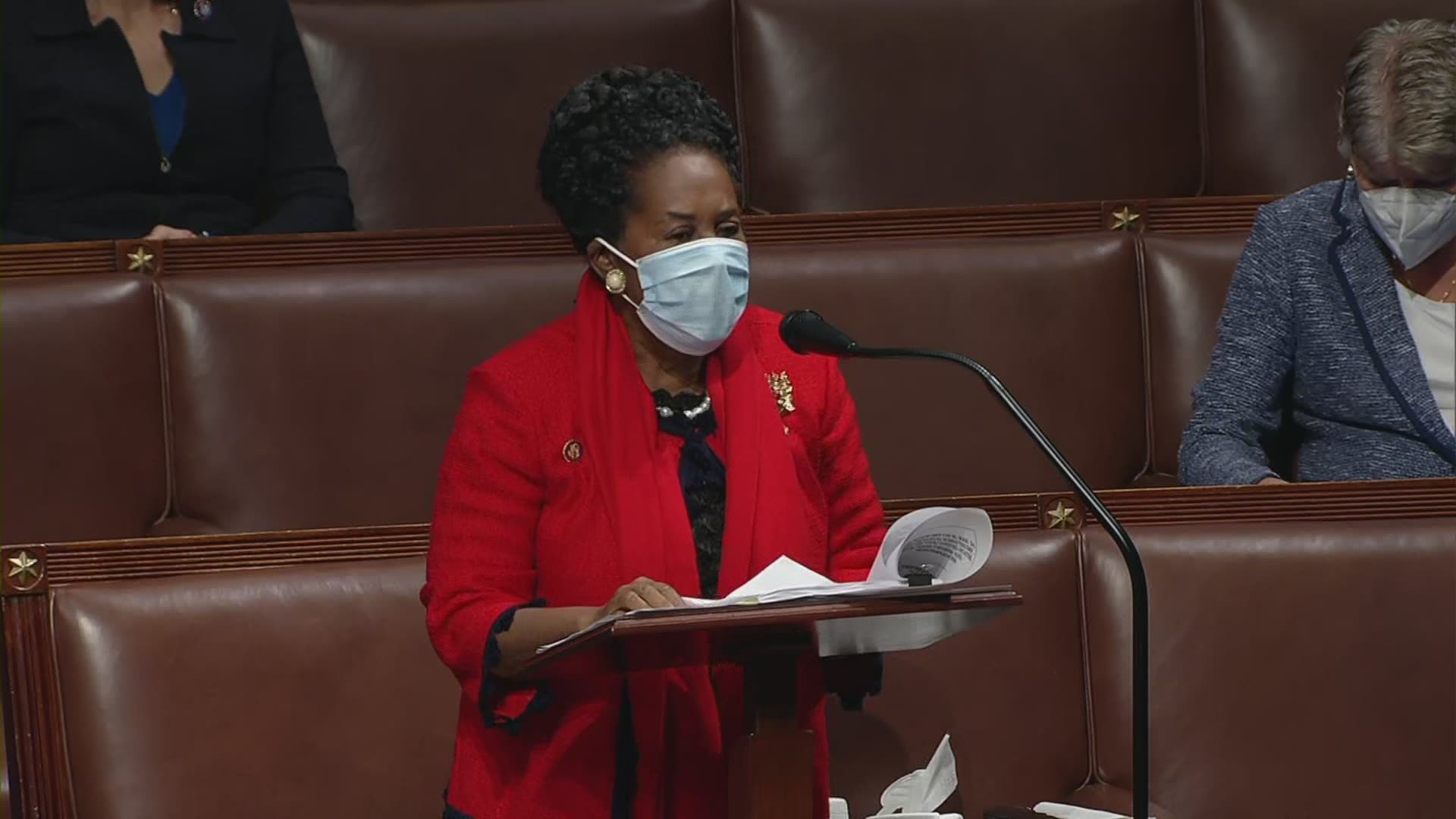 House Rep. Shelia Jackson-Lee from Houston presented her arguments Wednesday for the second impeachment of President Donald Trump before voting.