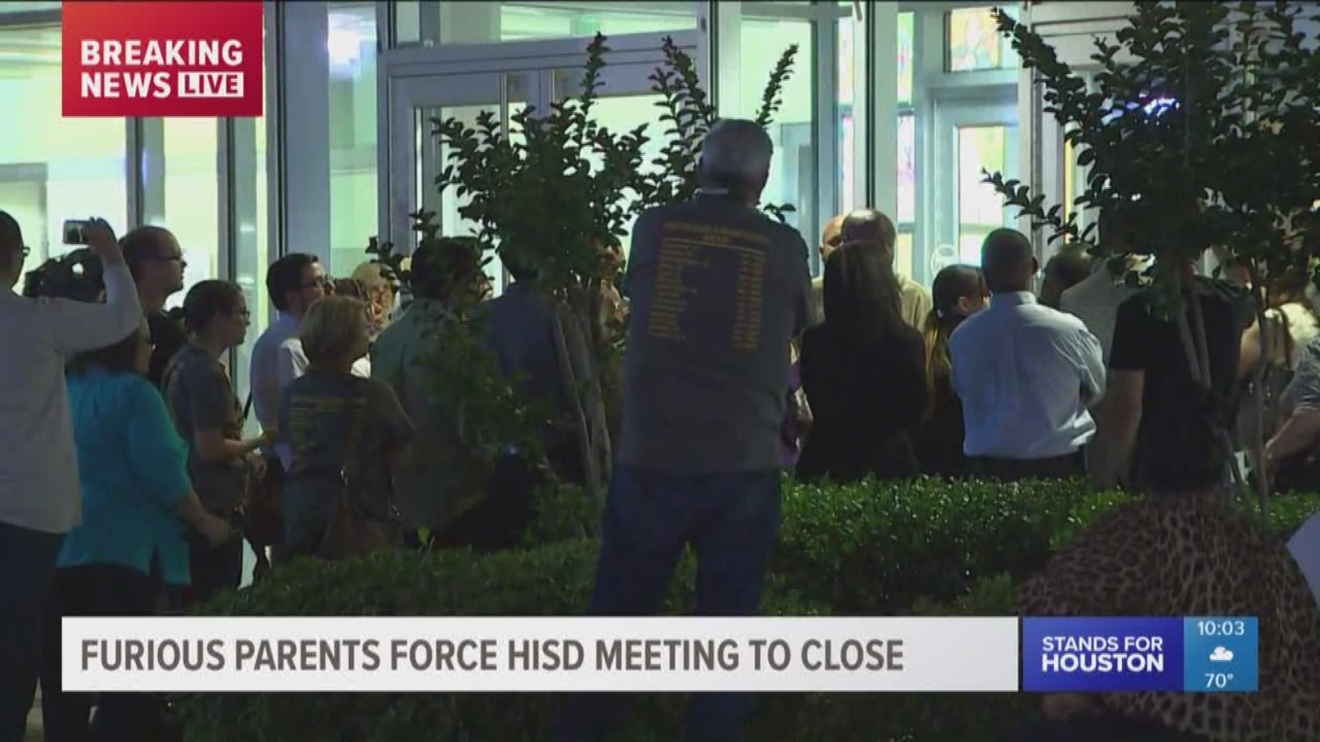Parents attended a HISD board meeting to express their frustrations about their kid's schools being handed over to a charter organization.