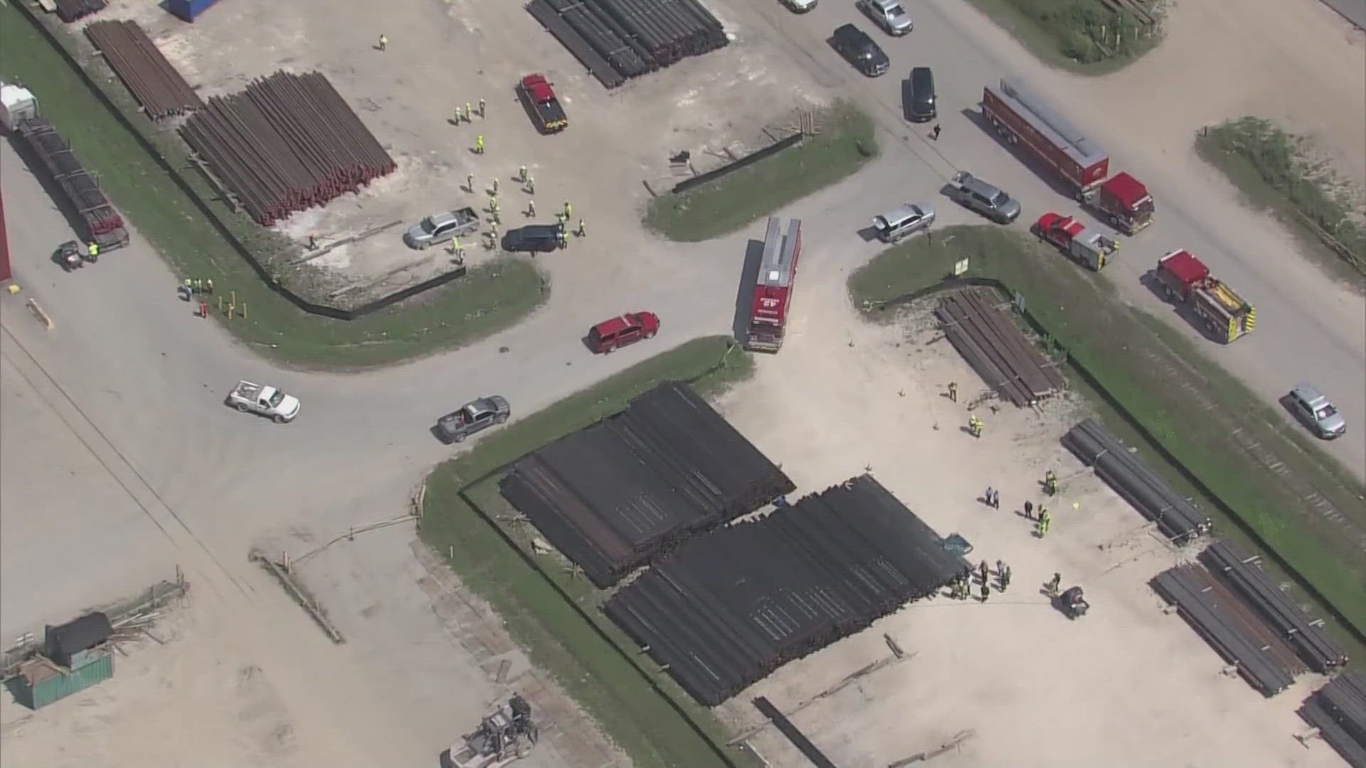 An official with the Houston Fire Department told KHOU 11 that they were called out for a report of pipes collapsing.