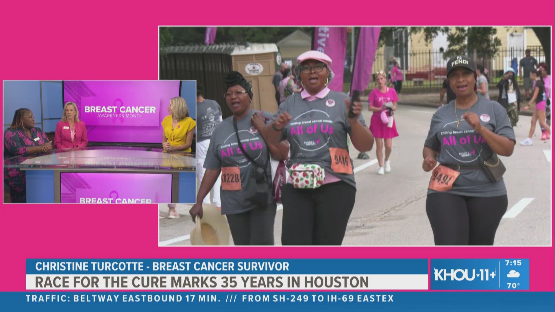 From survivors to first-time walkers, Houstonians are coming together this weekend to raise hope, awareness and more than $1 million for breast cancer patients.