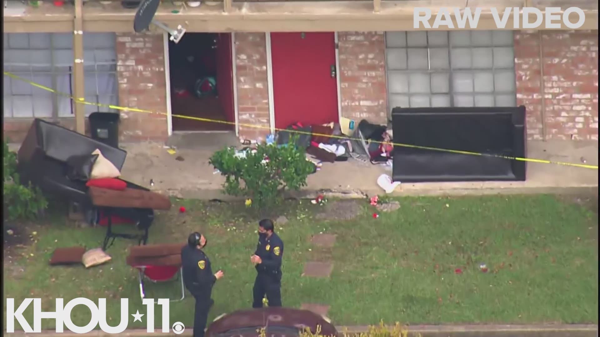 Houston police said a child was shot in a possible domestic incident Friday in southwest Houston. Two adults were detained.