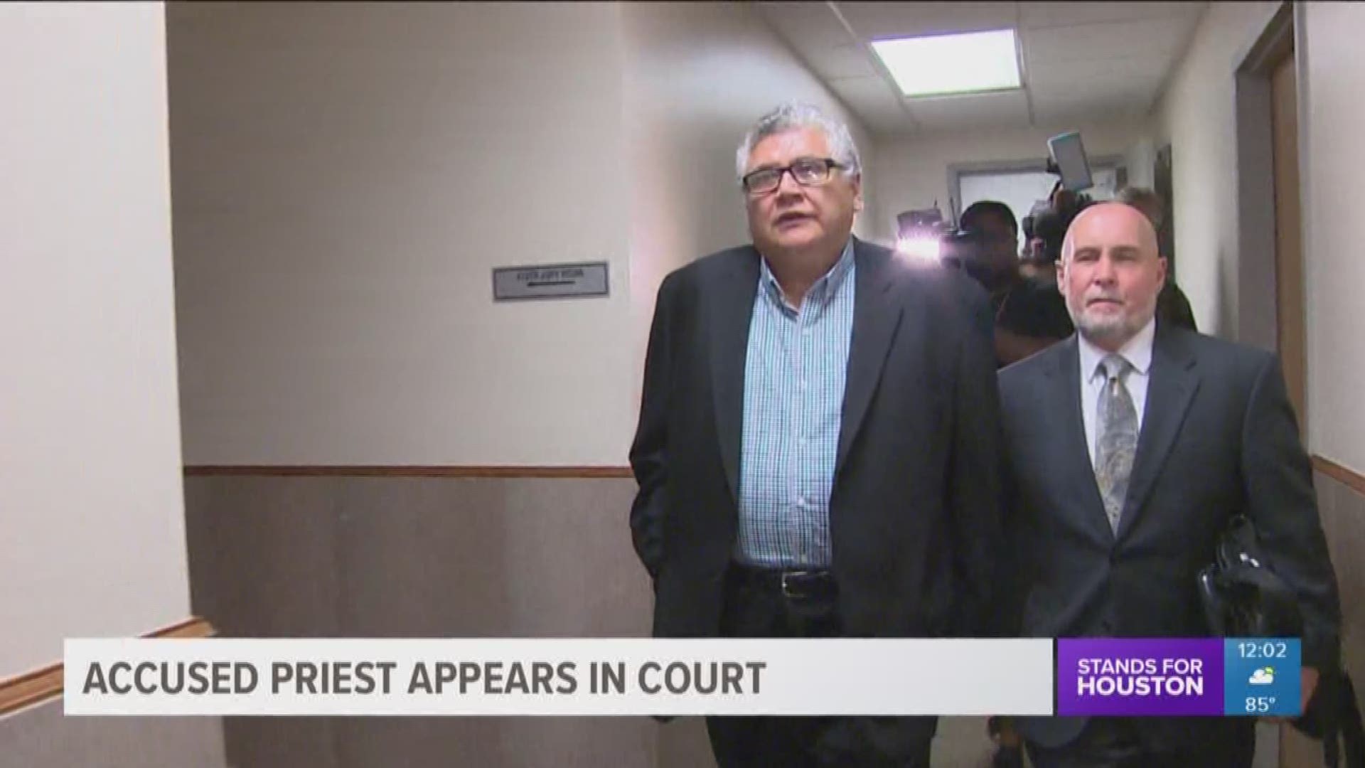 A local priest accused of sexually abusing teens at a Conroe church appeared in court for the first time on Tuesday. 