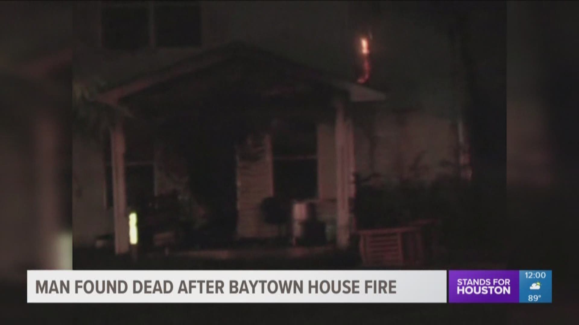 Fire officials say they believe they have recovered the body of an 87-year-old man from a house fire in Baytown overnight.